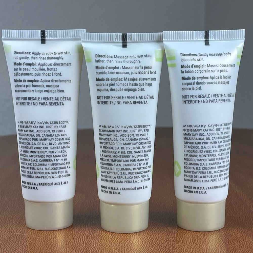 Mary Kay Satin Hands White Tea Citrus Travel Size Set Wash Scrub Lotion.75oz NEW - Picture 7 of 7